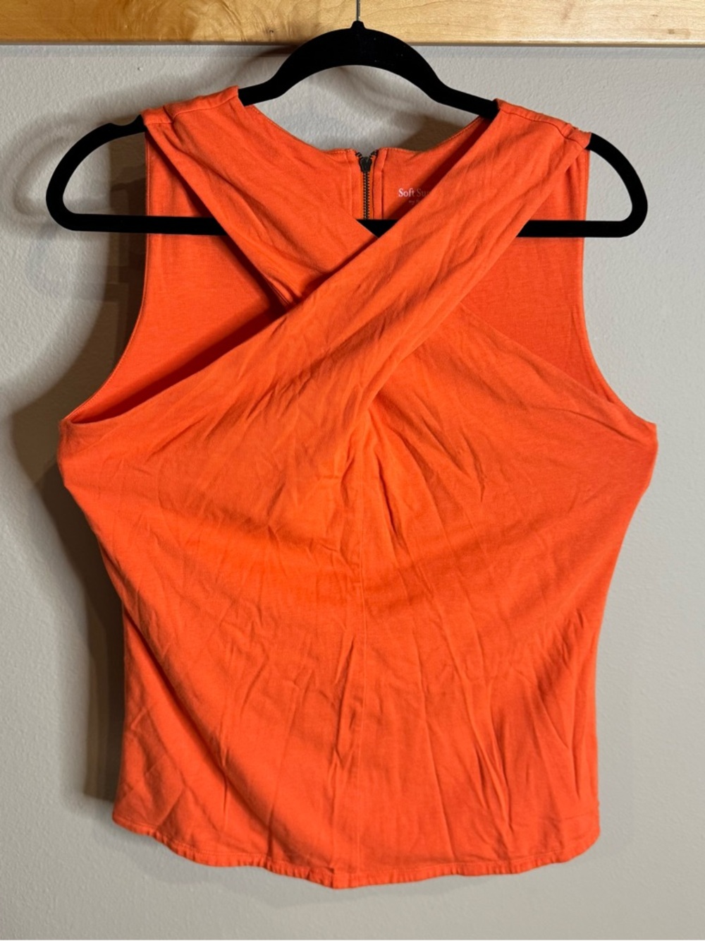 Soft Surroundings Bright Orange Cross-Back Women's Tank Top